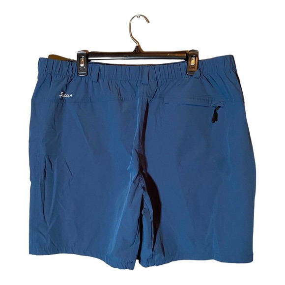 Pudolla Mens Size XXL Blue Athletic Shorts with Zip Pockets Polyester/Spandex - Picture 2 of 4